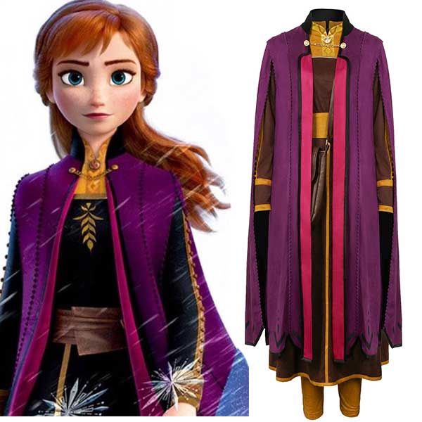 Adult Anna Cosplay Costume Princess Dress